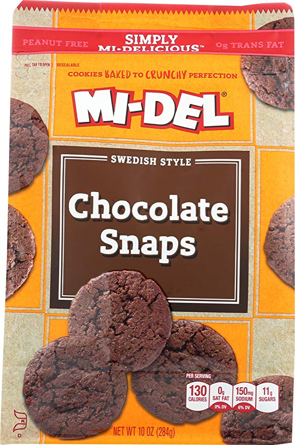Mi-Del Chocolate Snaps, 10 Ounce
