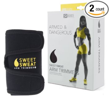 NEW - Sweet Sweat Premium Arm Trimmers for Men & Women. Includes Free Sample of Sweet Sweat Workout Enhancer!