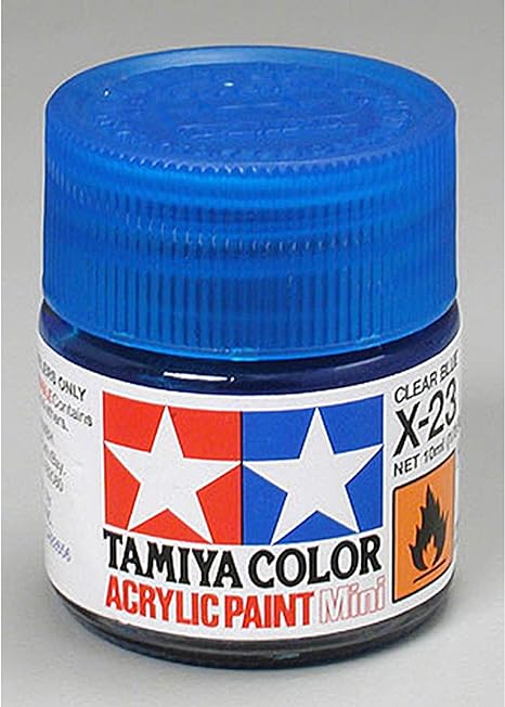 Tamiya Acrylic Mini X23 Clear Blue TAM81523 Plastics Paint Acrylic