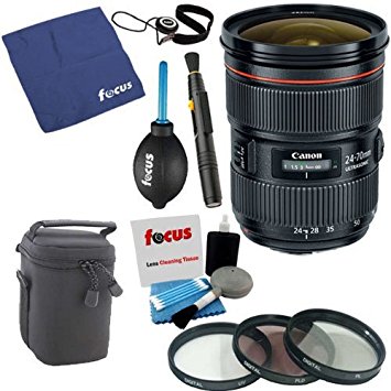 Canon EF 24-70mm f/2.8L II USM Professional Standard Zoom Lens   7pc Bundle Deluxe Accessory Kit