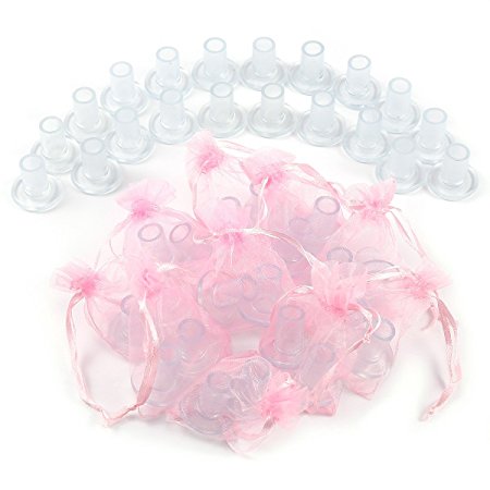 20-40 Pcs Clear Stiletto High Heel Protector Covers Shoes Stopper Cylinder Shape (40)