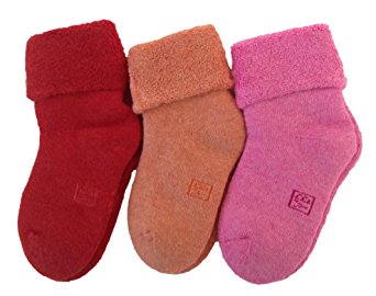 Lovely Annie Children 3 or 6 Pairs Cashmere Wool Socks Plain Color