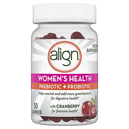 Align Women's Prebiotic   Probiotic Supplement Gummies, with Cranberry for Feminine Health, #1 Doctor Recommended Brand 50 Ct