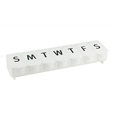 Apex 7-Day Ultra Bubble-Lok Pill Organizer (Large, Opaque White)