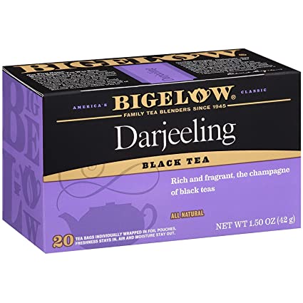 Bigelow Darjeeling Blend Black Tea Bags, 20 Count Box (Pack of 12) Caffeinated Black Tea, 120 Tea Bags Total