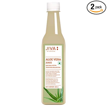 Jiva Aloe Vera Juice For Adults 500 ml | Boosts Immunity and Digestion | Natural Juice for Skin Care | No Added Sugar | Ayurvedic Health Juice Pack of 1