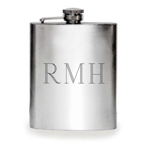 1 X Personalized 6oz Stainless Steel Flask - Free Engraving