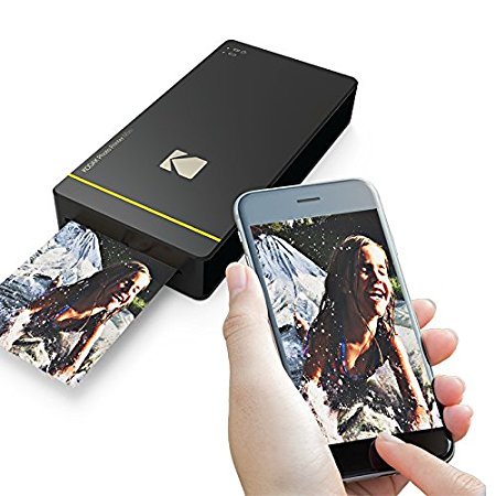 Kodak Mini Mobile Wi-Fi & NFC 2.1 x 3.4" Photo Printer with Advanced Patent Dye Sublimation Printing Technology & Photo Preservation Overcoat Layer (Black) Compatible with Android & iOS