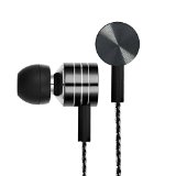 Headphones In-Ear Earbuds Earphones Headset with Mic Stereo and Volume Control for iPhone 6 6 Plus iPod iPad Air Samsung S6 S5 HTC LG G4 G3 Android Smartphones MP3 Players Black