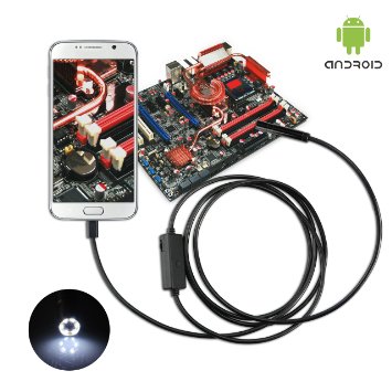 [Upgraded Version] Android Smartphone Endoscope USB Borescope 7mm 5M Waterproof Inspection Snake Camera for Android System with OTG Function (16.4ft)