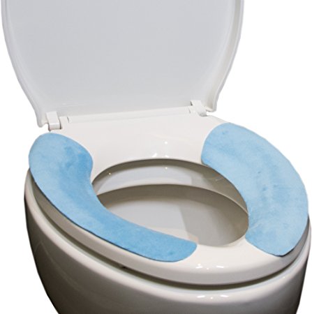 THE GUI’S HOUSEWARE Silicone Sticky Bathroom Warmer Washable Health Toilet Seat Cover Pads (Blue,ultra-thin type,thickness is 0.04inch)