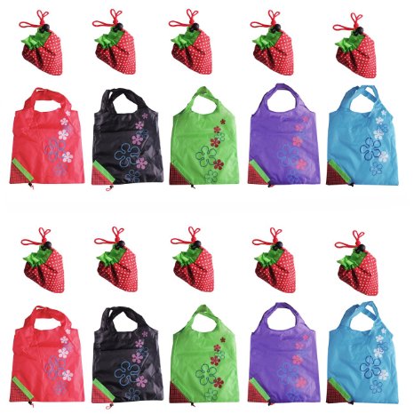Delicol Clourful Reusable Shopping Eco Bagspack of 10