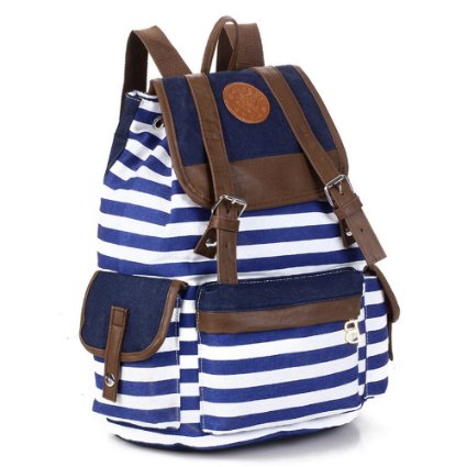 Wowlife Unisex Canvas Backpack School Bag Laptop Bag for Teens Girl Boy Student