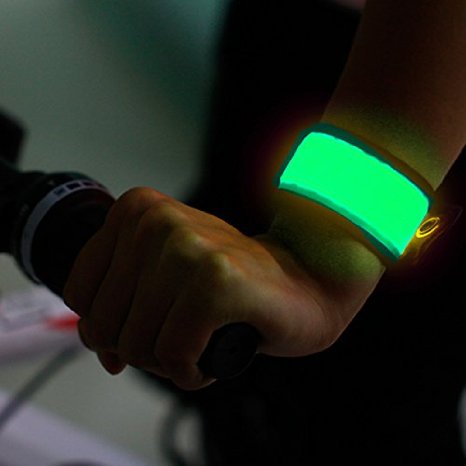 BSeen TM LED Slap Band Glow bracelet armband Glow in the dark