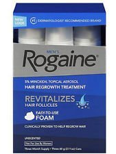 Mens Rogaine Foam Romaine Hair Regrowth Treatment 9/2.11 Oz Cans 9 Month Supply
