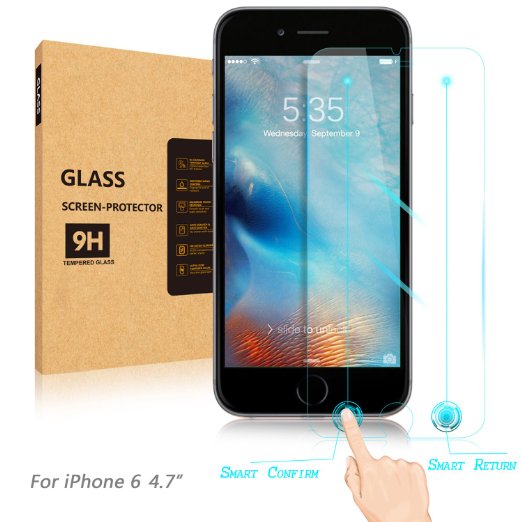 Newest Innovative Rewarding Aerb Smart iPhone 6S Tempered Glass Screen Protector W Smart Return Key and Confirm Key for Apple iPhone 6 6S 47