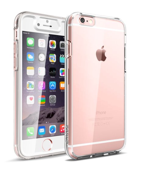 For iPhone 6 / 6s [Built-In Screen Protector] For Apple iPhone 6s / 6 [Hybrid Protection] Full-body Premium Hybrid Protective Cover with Built-in HD Clear Screen Protector (Crystal Clear PC Back), Dual Layer   Impact Resistant Bumper Zarus Case Protection Hybrid (Crystal Clear)
