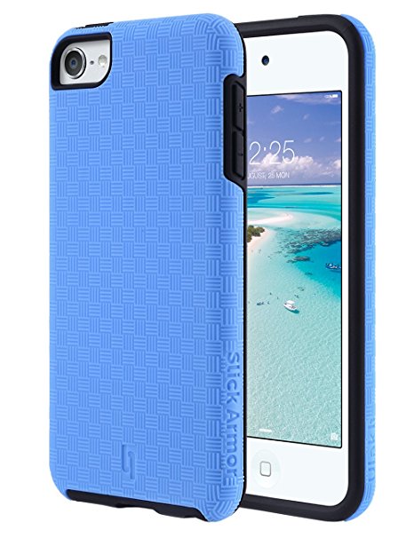 iPod Touch 6 Case,iPod Touch 5 Case,ULAK [ SLICK ARMOR ] Slim-Protection Case for Apple iPod Touch 6 5th Generation (Blue)