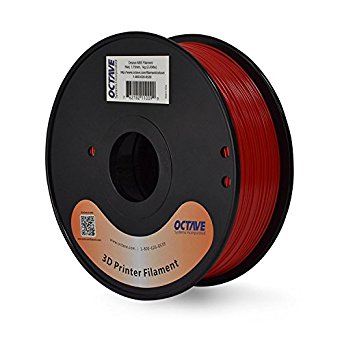 Octave Red ABS Filament for 3D Printers - 1.75mm 1kg Spool