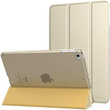 MoKo Case Fit New iPad Mini 5 2019/Mini 4 2015 (5th/4th Generation 7.9 inch), Slim Lightweight Smart Shell Stand Cover with Translucent Frosted Back Protector, with Auto Wake/Sleep,Gold