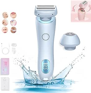 Modira Shaver,2024 New Modira Mermaid Shaver,2 in 1 Elegance Portable Electric Shaver,Rechargeable Hair Trimmer with Detachable Head,Electric Wet Dry Shaver women,Comfortable&skin-friendly (Blue)