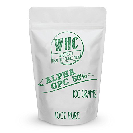 Alpha GPC 50% Powder 100g (167 Servings) | Cognitive Enhancer | Nootropic | Enhanced Power Output | Mood Support | Memory | Learning | Concentration | Focus