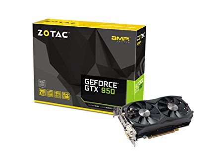 Zotac GeForce GTX 950 AMP! GeForce GTX 950 2GB GDDR5 - graphics cards (NVIDIA, GeForce GTX 950, 2560 x 1600 pixels, 2-Way SLI, GDDR5, PCI Express 3.0)