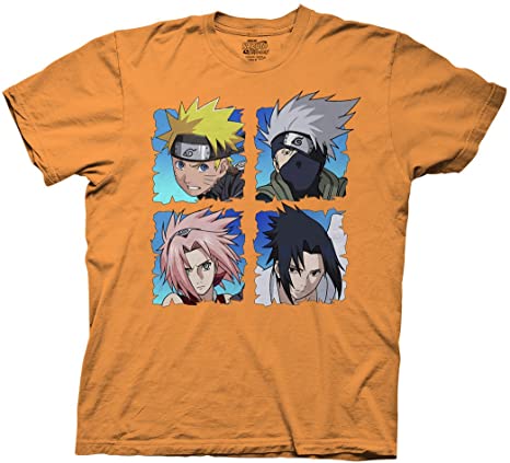 Ripple Junction Naruto Shippuden 4 Heads Adult T-Shirt