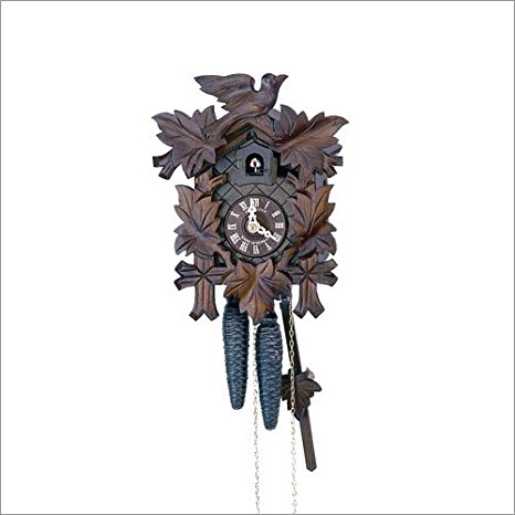 Schneider 12-Inch Five Leaves and One Bird Black Forest 30-Hour Cuckoo Clock