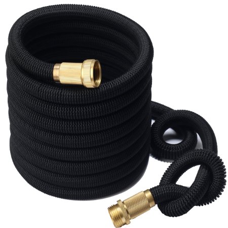 2016 NEW Greenbest 50' Expanding Garden Hose;ultimate Expandable Garden Hose, Solid Brass Connector Fittings (Black)