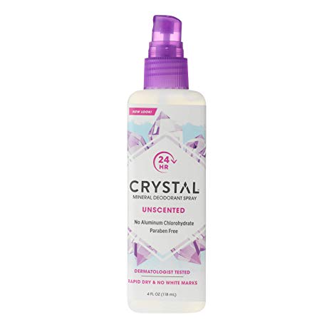 CRYSTAL BODY DEODORANT Spray - Unscented (4 fl oz) - 3 Pack