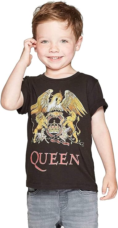 Queen Toddler Boys' Classic Rock Band Short Sleeve Graphic T-Shirt (Black)