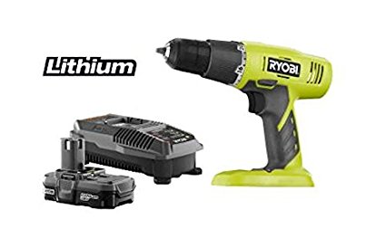 Ryobi P1810 18-Volt ONE  Lithium-Ion Cordless Drill Driver Kit