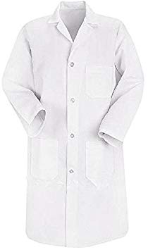 100% COTTON KIDS CHILDS CHILDREN WHITE LAB COAT JACKET DOCTOR FOOD MEDICAL SHOWING (8-11 YEARS OLD )