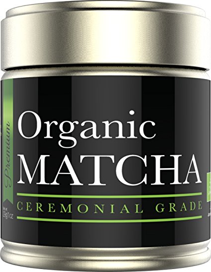 Ceremonial Matcha - Organic Matcha Green Tea Powder - 1oz - Highest Quality Japanese Matcha - Perfect for Tea Ceremonies and Holistic Detox - Made from 100% Organic Tea Leaves - Boosts Vitality