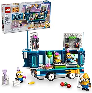 LEGO Despicable Me 4 Minions’ Music Party Bus, Creative Building Toy for Kids, Fun Despicable Me Toy Playset, Gift for Boys and Girls Aged 7 and Up, 75581