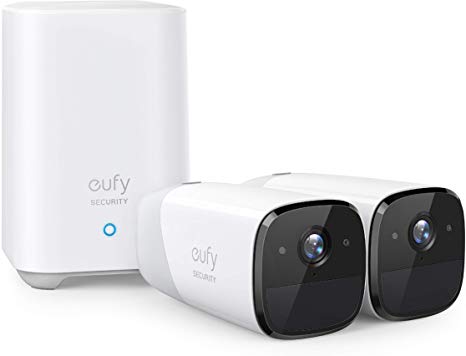 eufy Security eufyCam 2 Wireless Home Security Camera System,365-Day Battery Life, HD 1080p, IP67 Weatherproof, Night Vision, Compatible with Amazon Alexa, 2-Cam Kit,No Monthly Fee