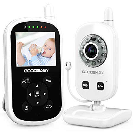 Video Baby Monitor with Camera and Audio - Auto Night Vision,Two-Way Talk, Temperature Monitor, VOX Mode, 8 Lullabies, 960ft Range and Long Battery Life by GoodBaby