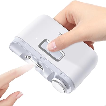 Electric Nail Clippers, Automatic Nail Clippers and Polisher 2 in 1, Cordless Rechargeable Fingernail Cutter with LED Light, Safety Fingernail Trimmer for Baby Seniors and Adult