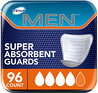 TENA Incontinence Guard for Men, Super Absorbency, 96 Count