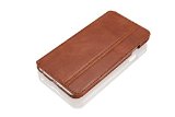 KAVAJ iPhone 6S and iPhone 6 leather case cover Dallas cognac brown - genuine leather with business card compartment Slim flip case as premium accessory for the original Apple iPhone 66S doubles as a wallet