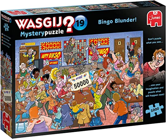 Jumbo, Wasgij, Mystery 19 - Bingo Blunder!, Jigsaw Puzzles for Adults, 1,000 Piece