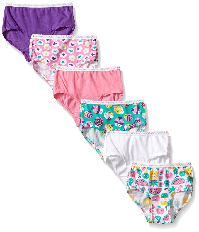 Fruit of the Loom Little Girls' Wardrobe Brief (Pack of Six)