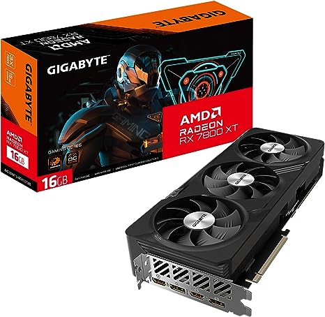 Gigabyte Radeon RX 7800 XT Gaming OC 16G Graphics Card, 3X WINDFORCE Fans 16GB 256-bit GDDR6, GV-R78XTGAMING OC-16GD Video Card