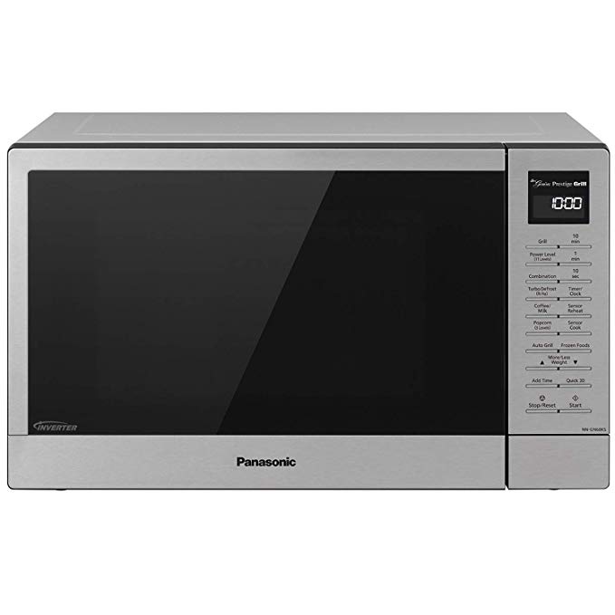 Panasonic Countertop Microwave Oven with FlashXpress Broiler, Genius Sensor Cooking, Popcorn Button and 1000W of Cooking Power - NN-GN68KS – 1.1 cu. ft (Stainless Steel)