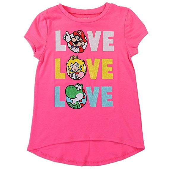 Nintendo Girls Mario Yoshi and Princess Peach Tee