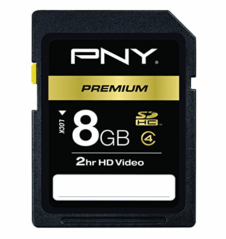 PNY Optima 8GB SDHC Class 4 Flash Memory Card P-SDHC8G4H-GE