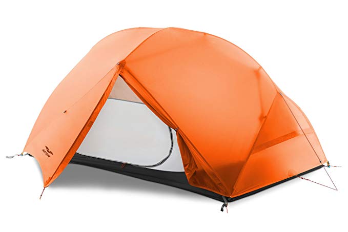 MIER 2-Person Camping Tent Easy Setup Lightweight Backpacking Tent with Footprint, 3 Season and 4 Season Dome Tent