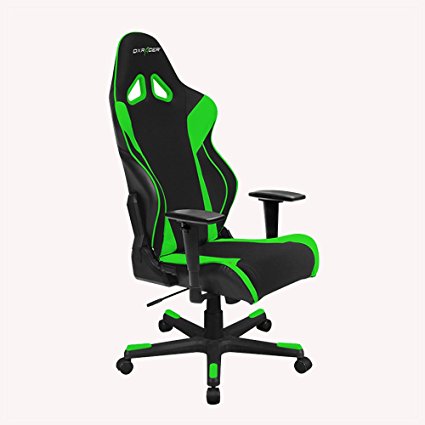 DXRacer Racing Series DOH/RW106/NE Newedge Edition Racing Bucket Seat Office Chair Gaming Chair Automotive Racing Seat Computer Chair eSports Chair Executive Chair Furniture With Pillows (Black/Green)