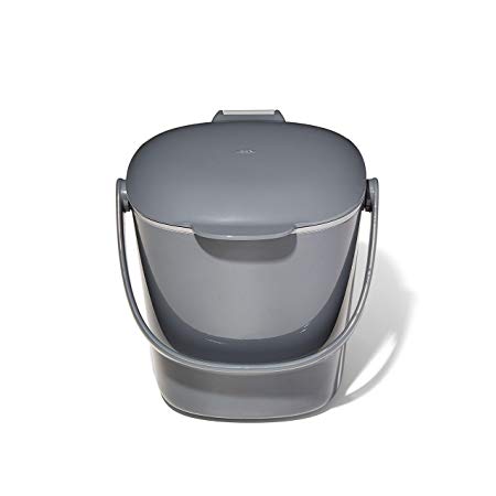 NEW OXO Good Grips Easy-Clean Compost Bin, Charcoal - 0.75 GAL/2.83 L